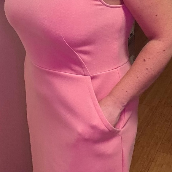 Ann Taylor LOFT Pink Midi Dress - Picture 4 of 8